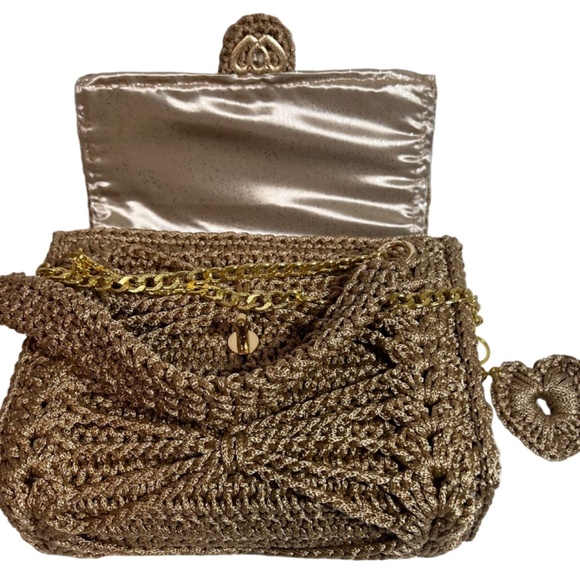 Handmade Beige Satchel Shoulder Handbag - Picture 5 of 5